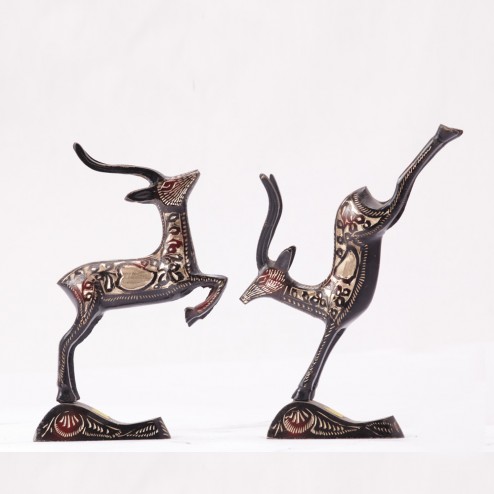 Brass Deer Pair